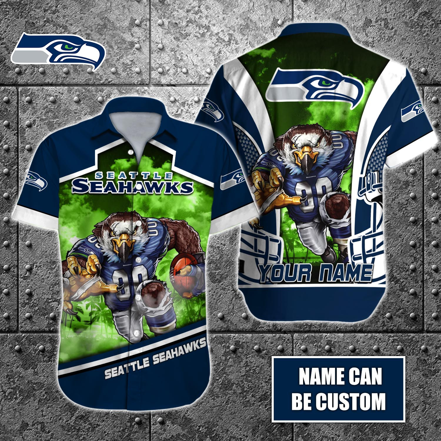 Seattle Seahawks Nfl-Hawaiian Shirt Custom T-41047