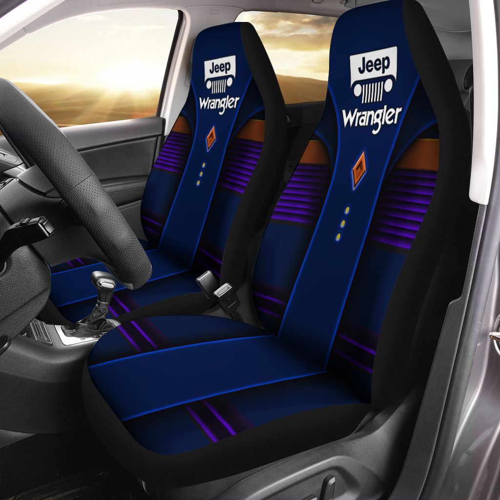 Jeep Wrangler Lph Car Seat Cover (Set Of 2) Ver 2 (Blue)