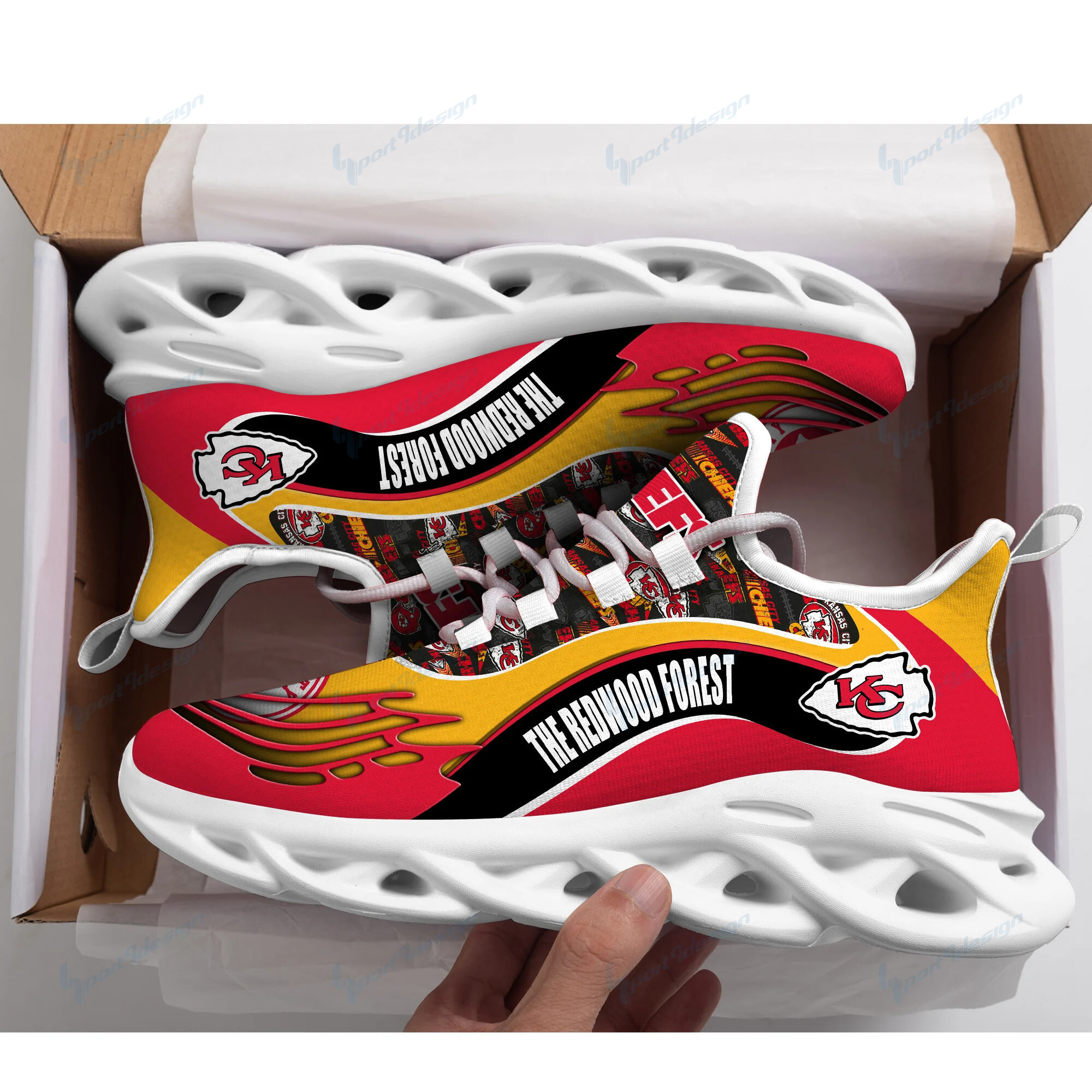 Kansas City Chiefs Yezy Running Sneakers Bb194