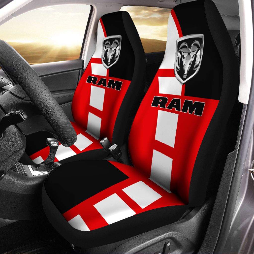 Dodge RAM NCT-HL Car Seat Cover (Set of 2) Ver 5 (Red)