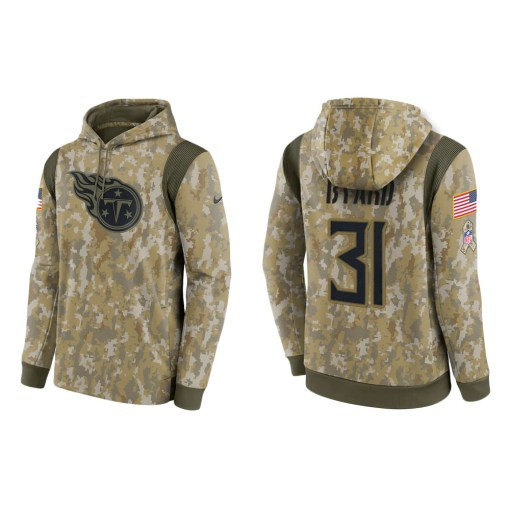 Kevin Byard Tennessee Titans Camo 2021 Salute To Service Veterans Day Therma Pullover Hoodie