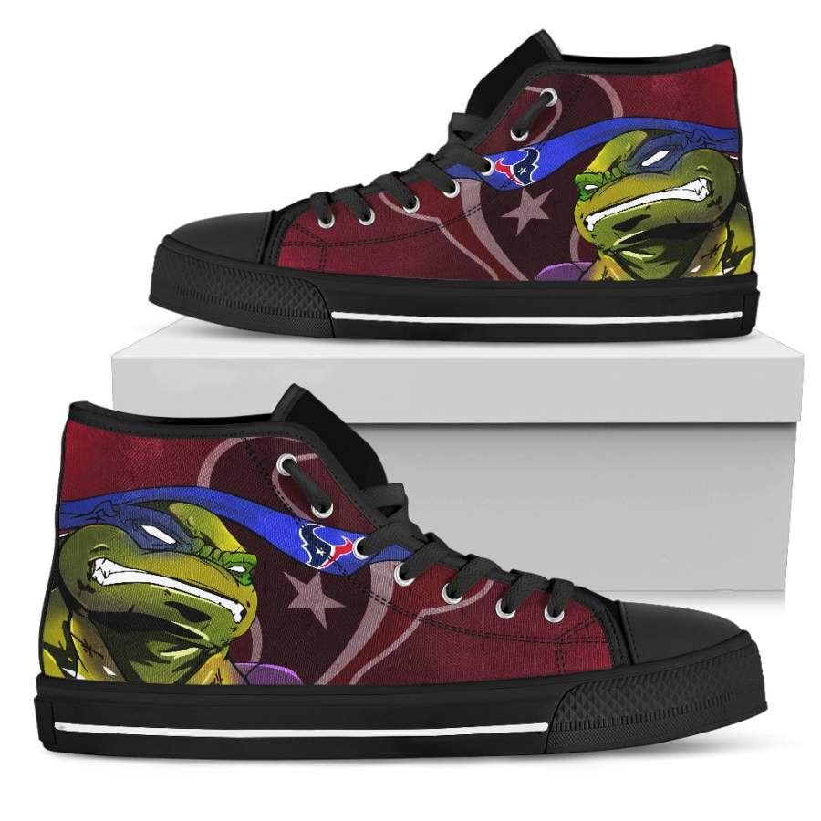 Turtle Houston Texans Ninja High Top Shoes