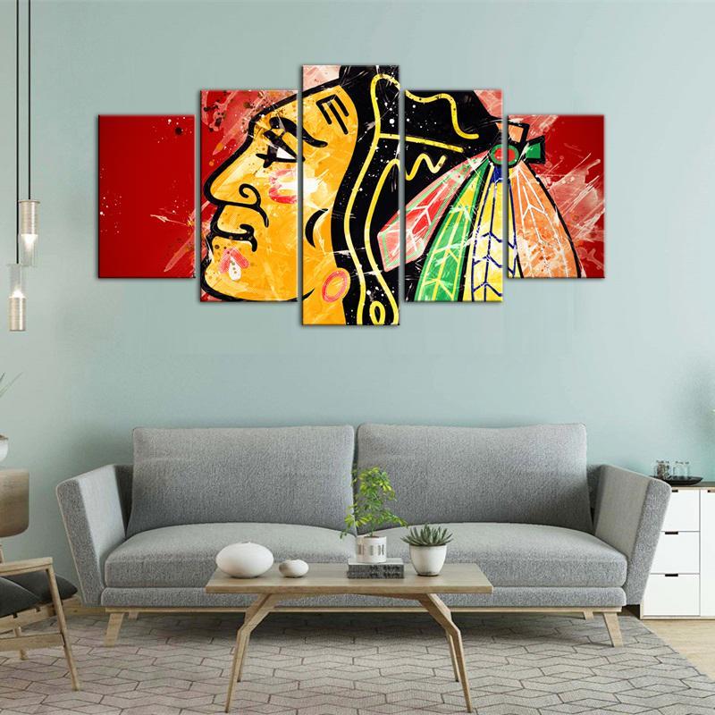 Chicago Blackhawks Paint Splash Canvas – Donelanetop Store