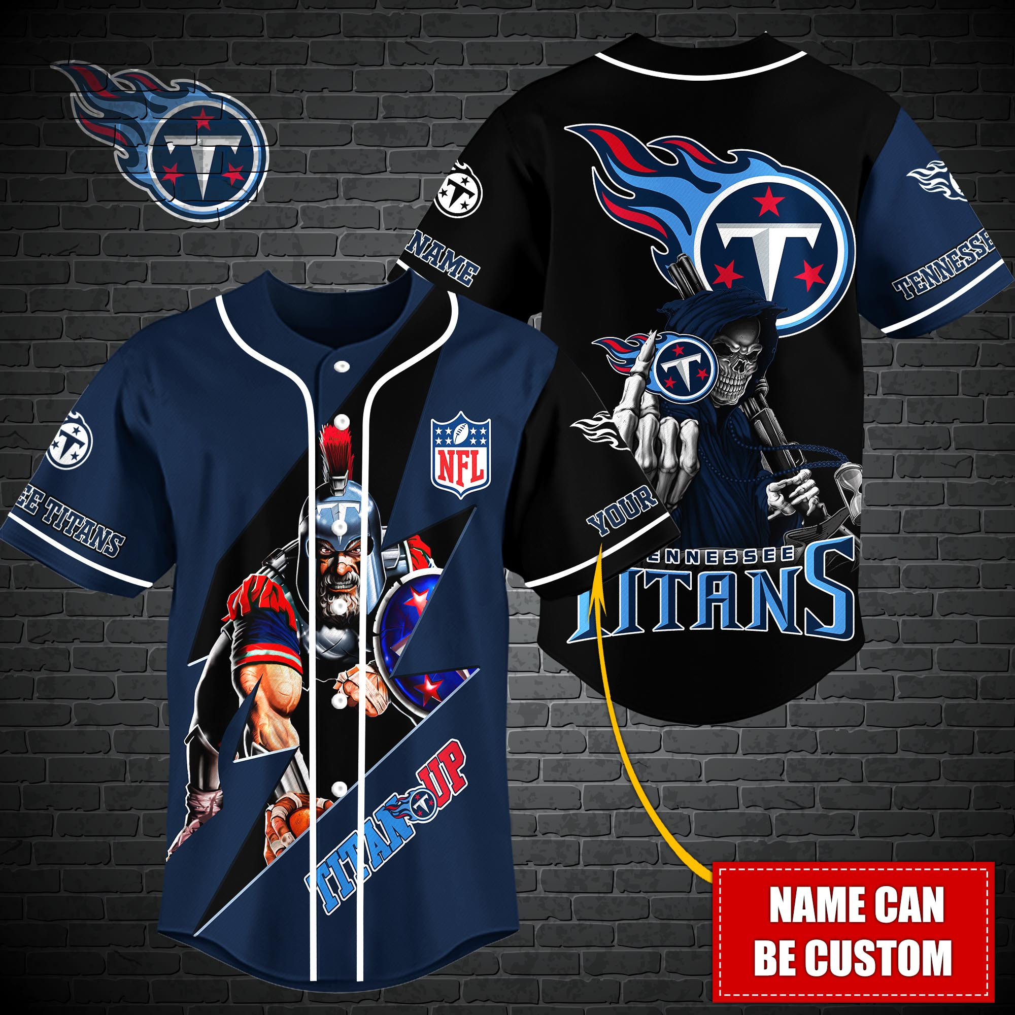 Tennessee Titans Nfl-Baseball Shirt Custom T-44663