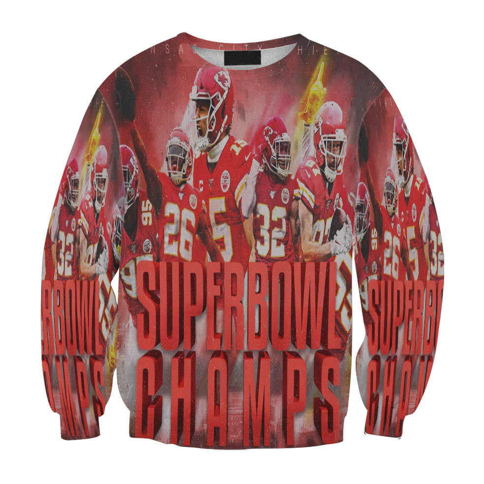 Kansas City Chiefs Team Super Bowl Champions Gift For Fan 3D Full Printing Sweatshirt