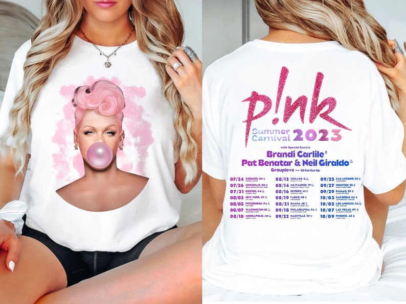 P!Nk Pink Singer Summer Carnival 2023 Tour Shirt, Pink Fan Lovers Shirt, Music Tour Shirt, Trustfall Album Shirt