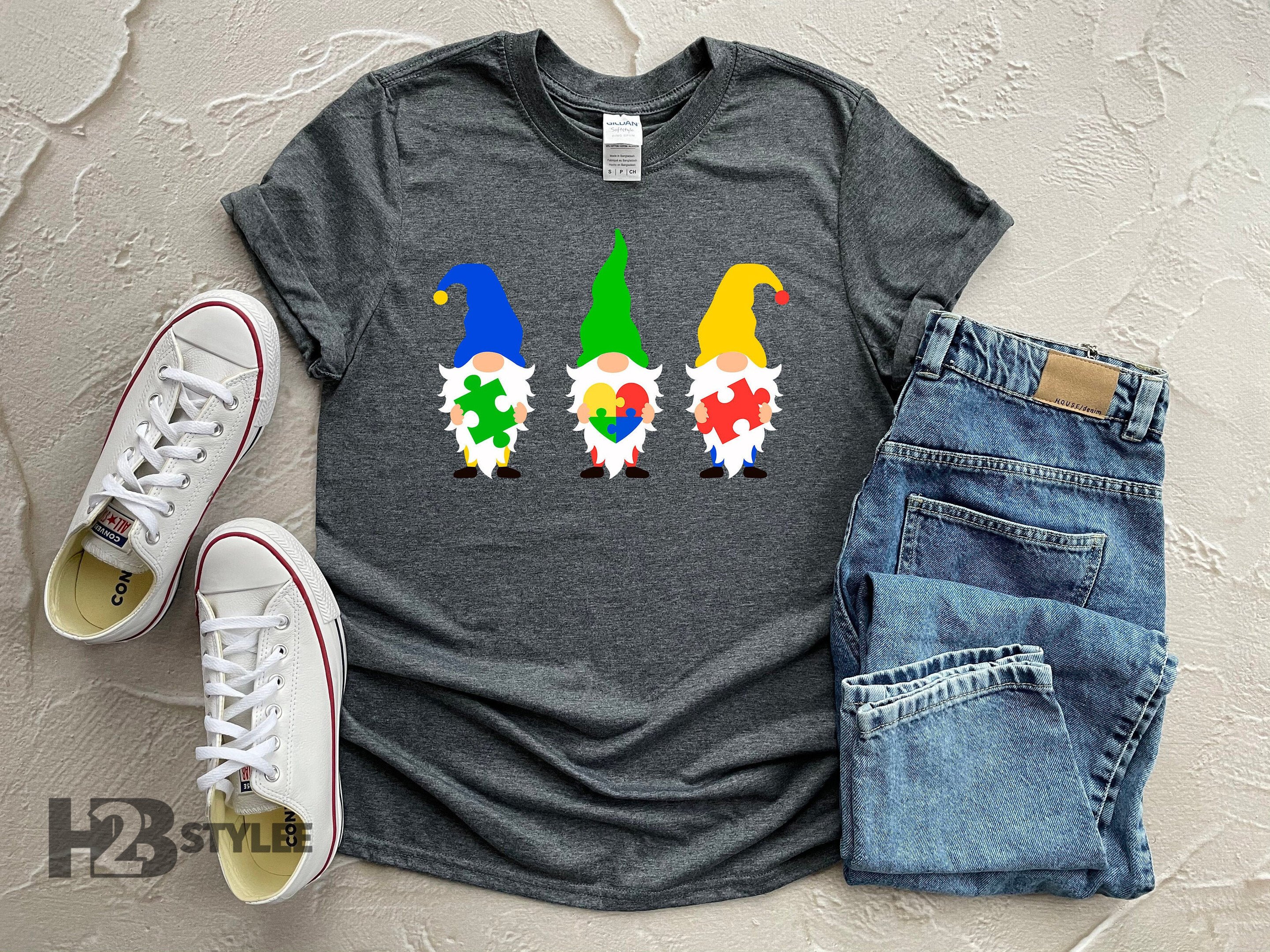 Autism Gnomes Autism Awareness Support Gift Neurodiversity Special Education Unisex T Shirt, Sweatshirt, Hoodie