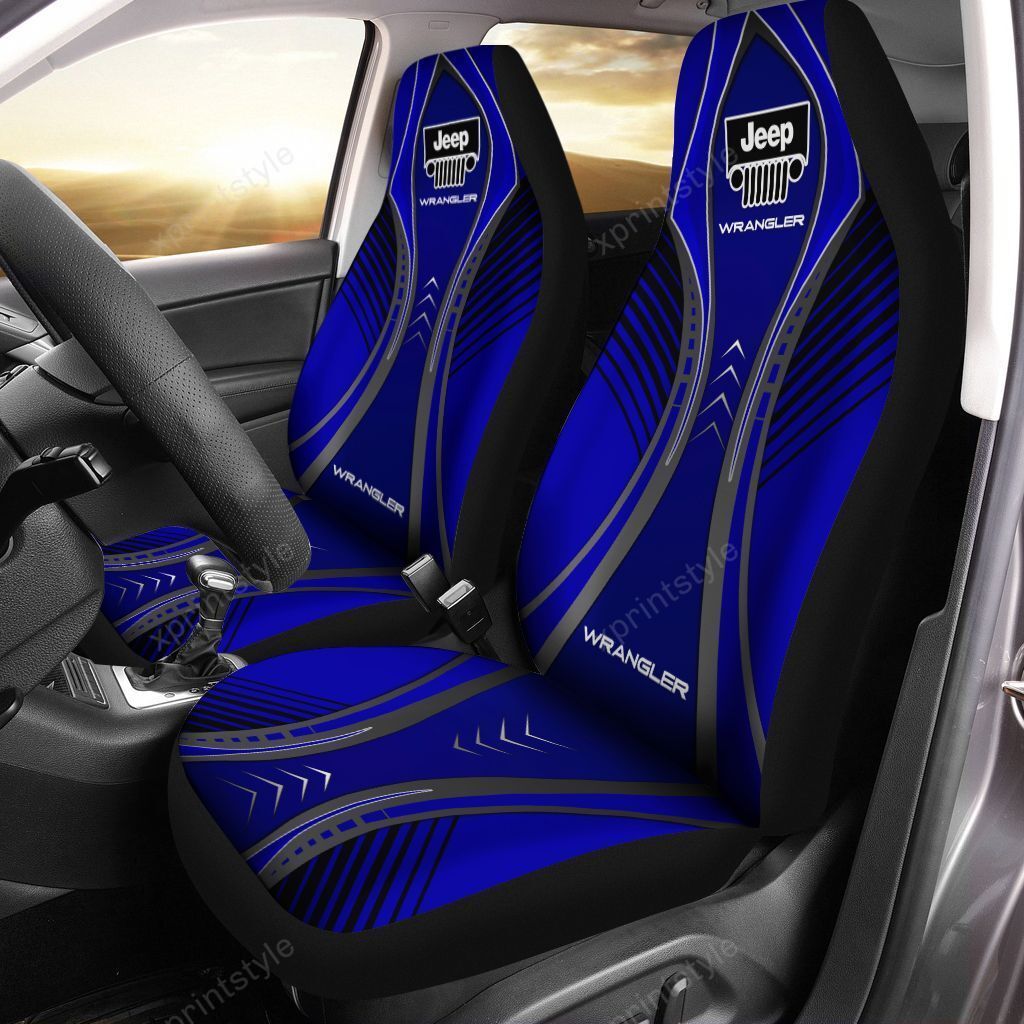 Jeep Wrangler Lph-Nh Car Seat Cover (Set Of 2) Ver 3 (Blue)