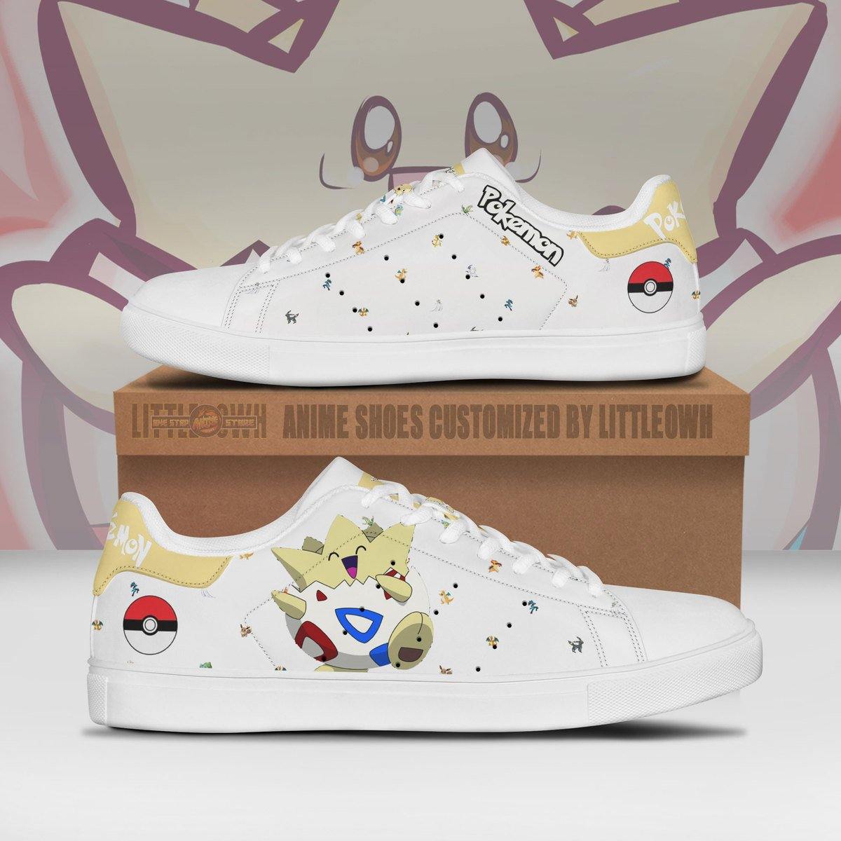 Pokemon Togepi Skateboard Shoes Custom Anime Sneakers