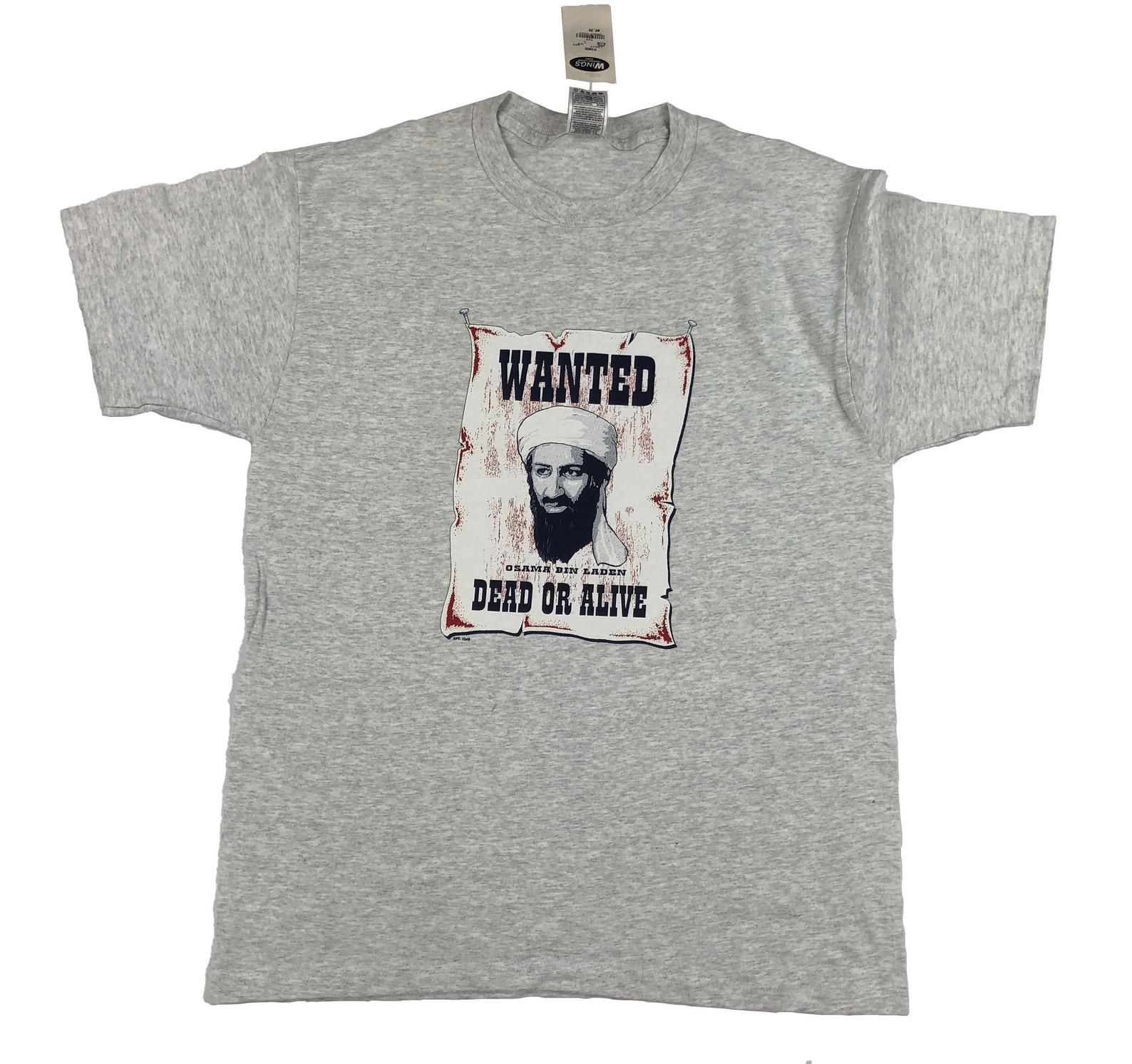 Vintage Wanted Osama Bin Laden T-shirt New With Tags