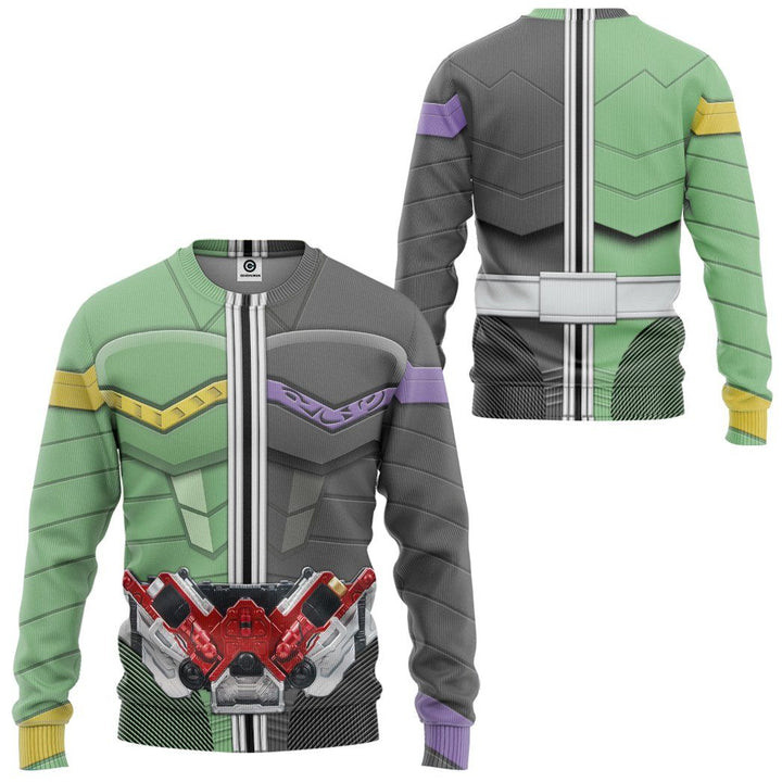 Kamen Rider W Cyclone Joker Form Ugly Christmas Sweater – All Over Print 3D Sweater