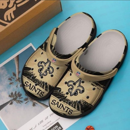 Unique New Orleans Saints Personalized Name Clog Shoes