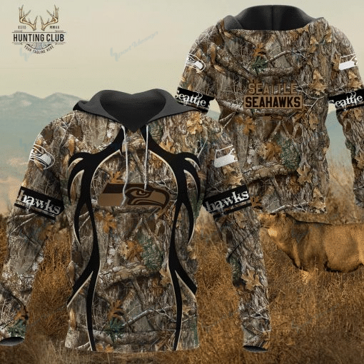 Seattle Seahawks Realtree Hunting Camo Limited Hoodie S579