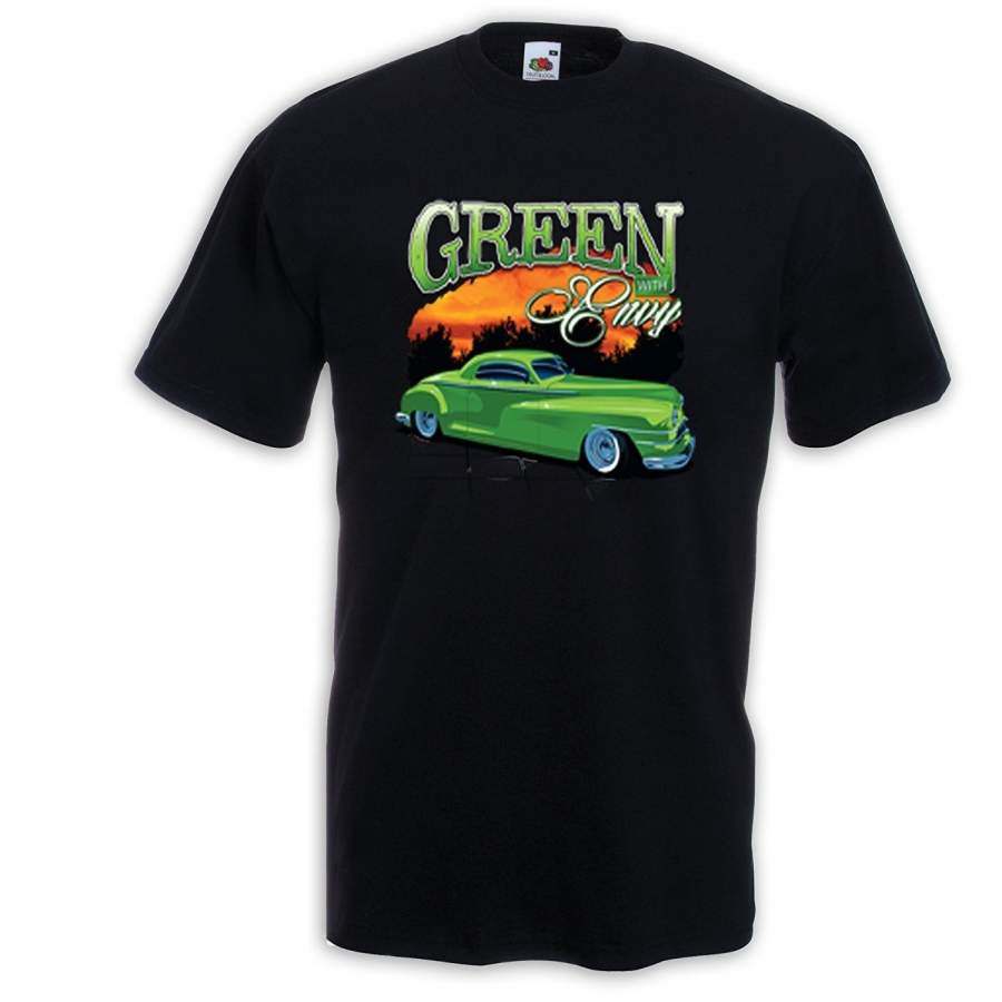 Green Envy Usa Vintage Rockabilly Muscle Car V8 Men’S Fashion T-Shirt