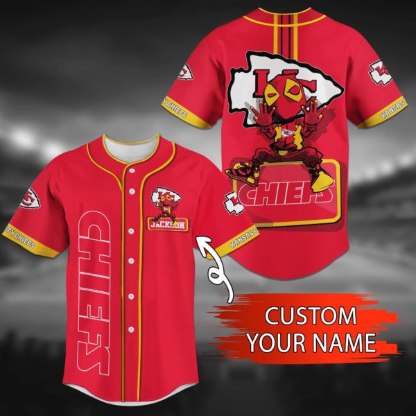 Kansas City Chiefs Personalized Baseball Jersey Bg73