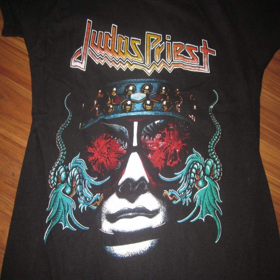 Street Wear Judas Priest in Concert Vintage Heavy Metal Tour Men’s Tee Shirt