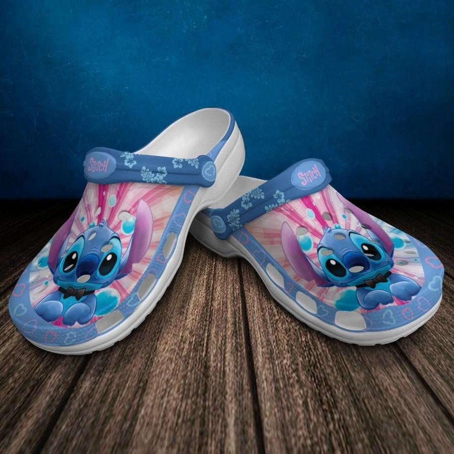 Stitch Funny Gift For Fan Classic Water Rubber 3D Crocband Clog