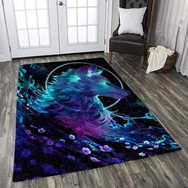 Wolf Art Home Decor Rectangle Area Rug 21