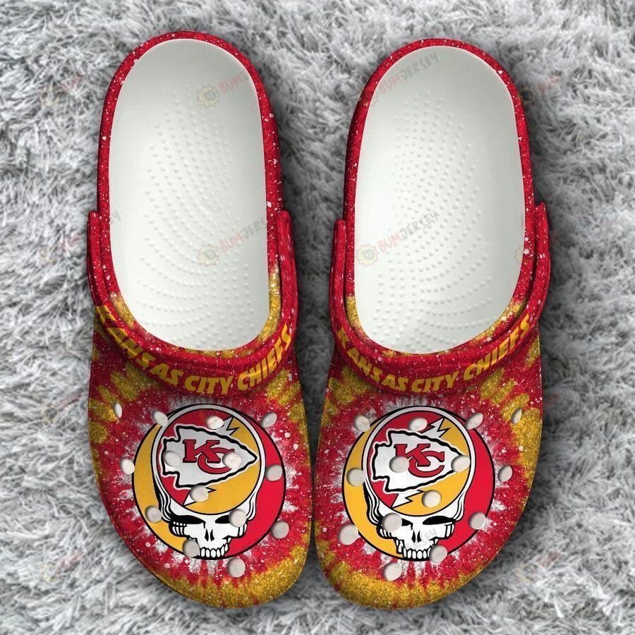 Kansas City Chiefs Grateful Dead Classic Crocs Crocband Clog Comfortable Water Shoes – Aop Clog