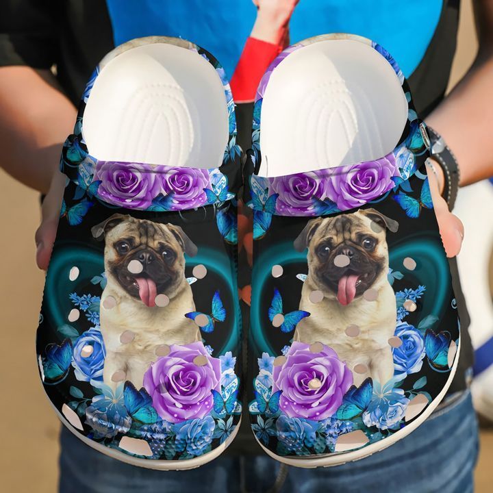 Pug Flowers Pub Sku 1925 Crocs Clog …