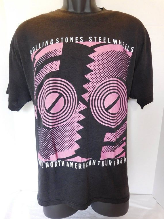 1989 Vintage Rolling Stones Steel Wheels The North American Tour Concert Shirt