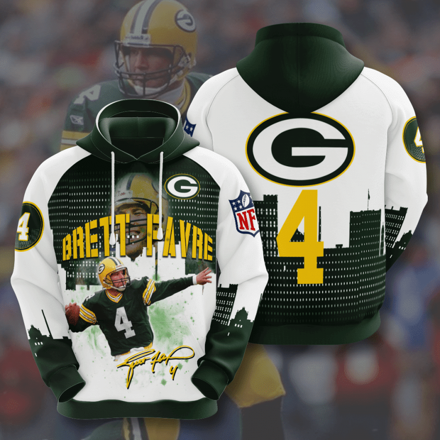 Brett Favre Green Bay Packers 44 Unisex 3D Hoodie Gift For Fans