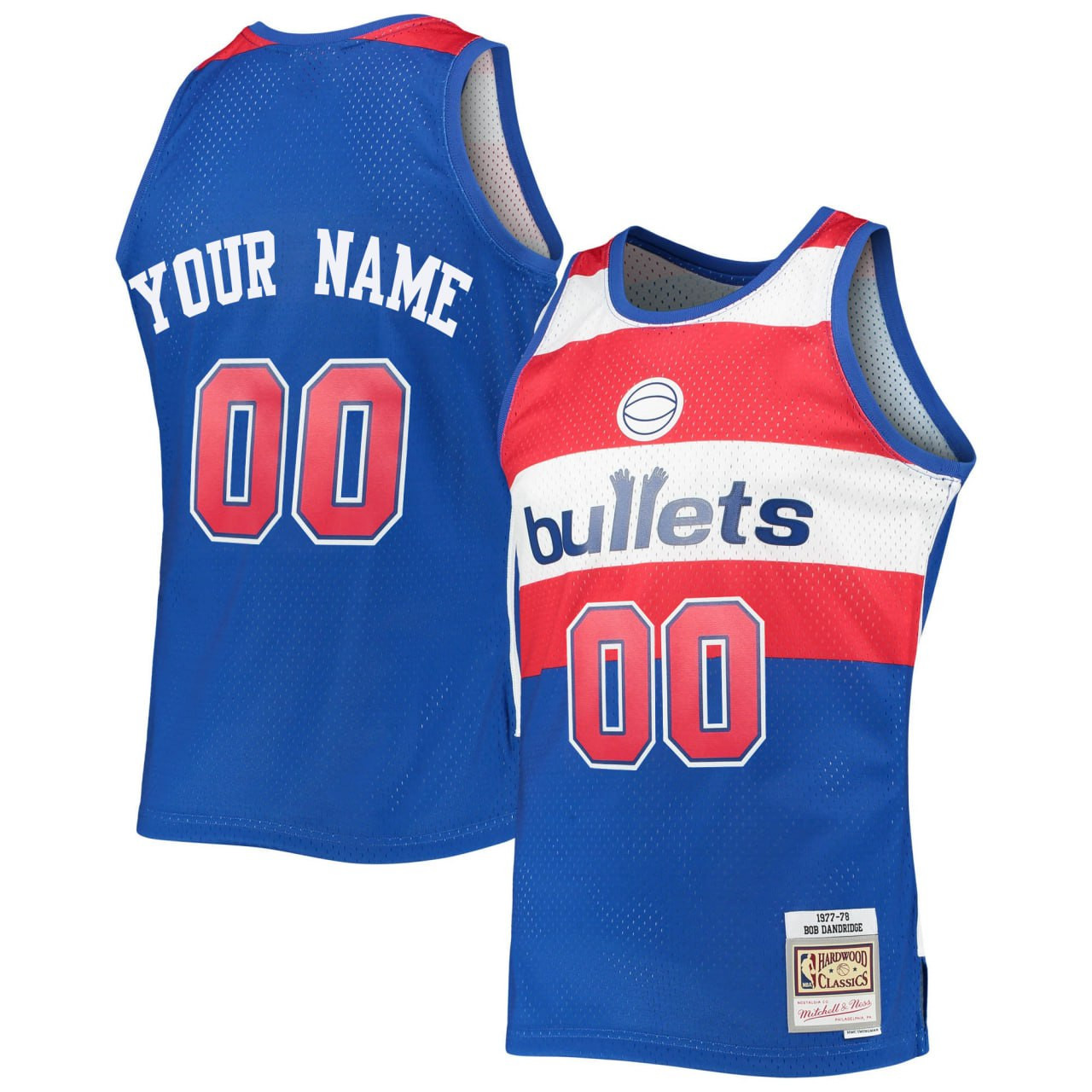 Washington Bullets Custom Blue Jersey – All Stitched