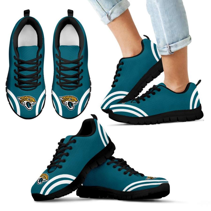 Lovely Curves Stunning Logo Icon Jacksonville Jaguars Sneakers