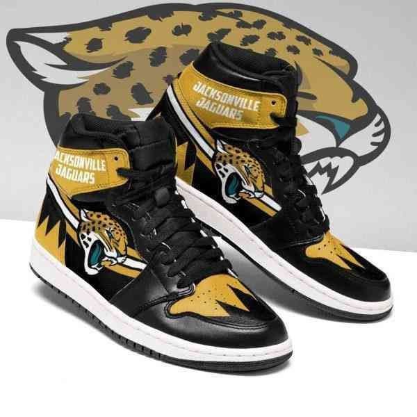 Jacksonville Jaguars Football Design Air Jordan 1 Mid Printing Shoes Sneaker