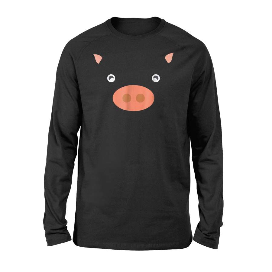 Cute Pig Animal Costume, Funny Halloween Long Sleeve T-Shirt