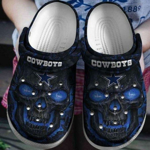 Dallas Cowboys Skull Crocs Shoes Crocband Clogs Gift Ideas Hn