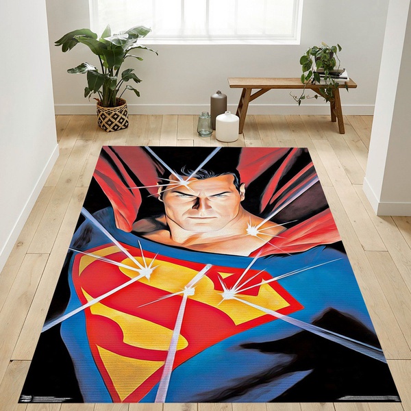 Dc Comics Superman Portrait Rug Living Room Rug US Gift Decor
