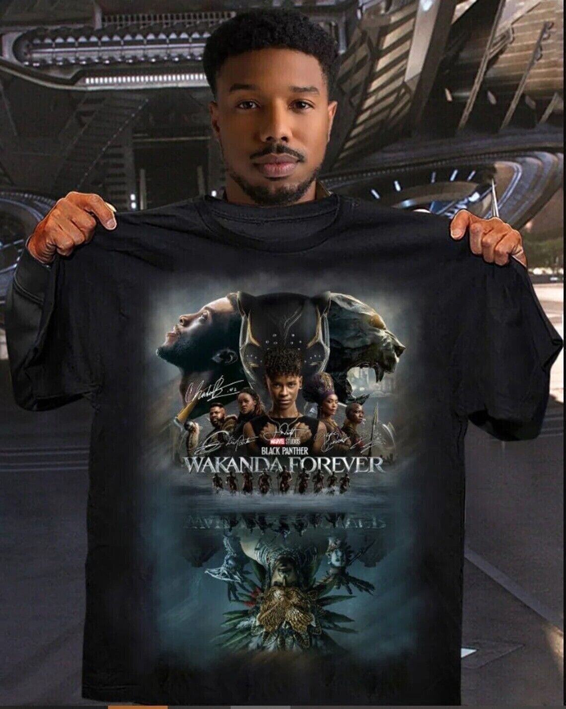 Black Panther Wakanda Forever 2022 Black T-Shirt Gift For Men Women All Size Hoodyx Style