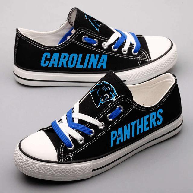 Cheap Custom Carolina Panthers Shoes For Sale Letter Glow In The Dark Shoes Laces