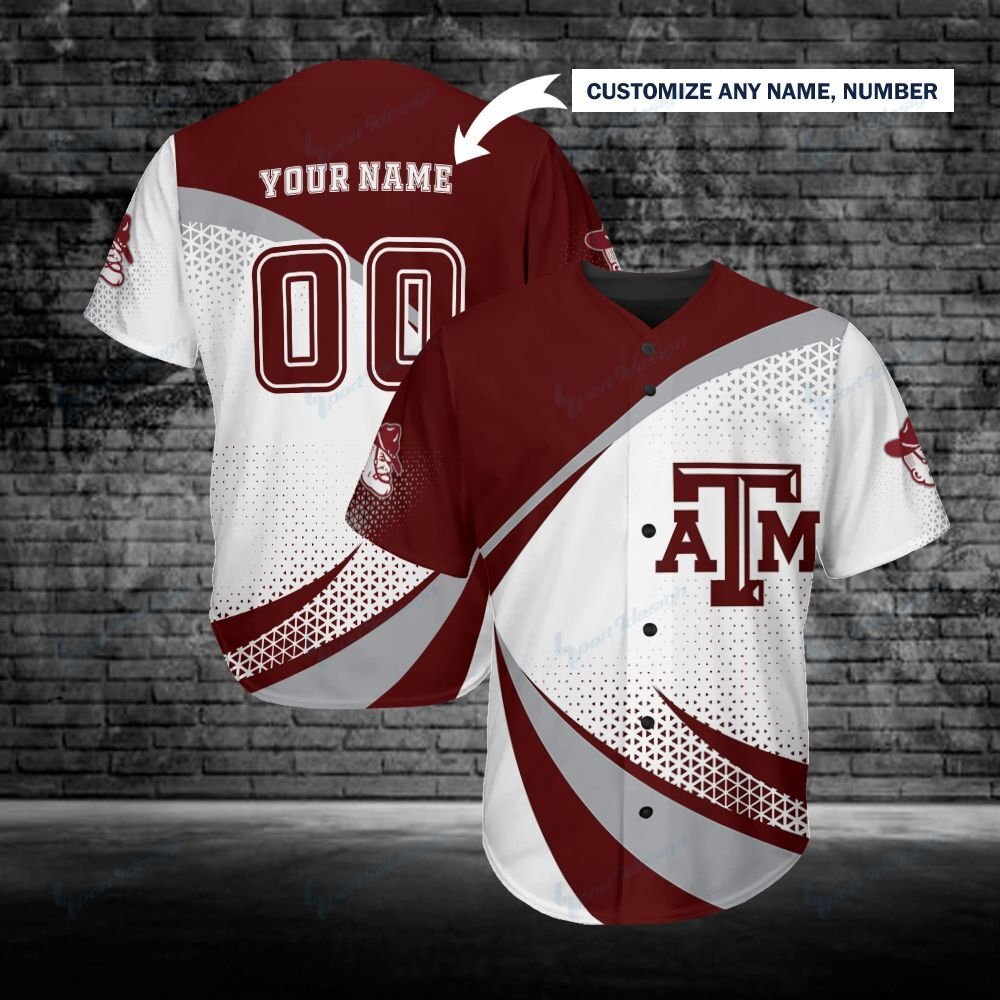 Texas A&M Aggies Personalized Baseball Jersey 258