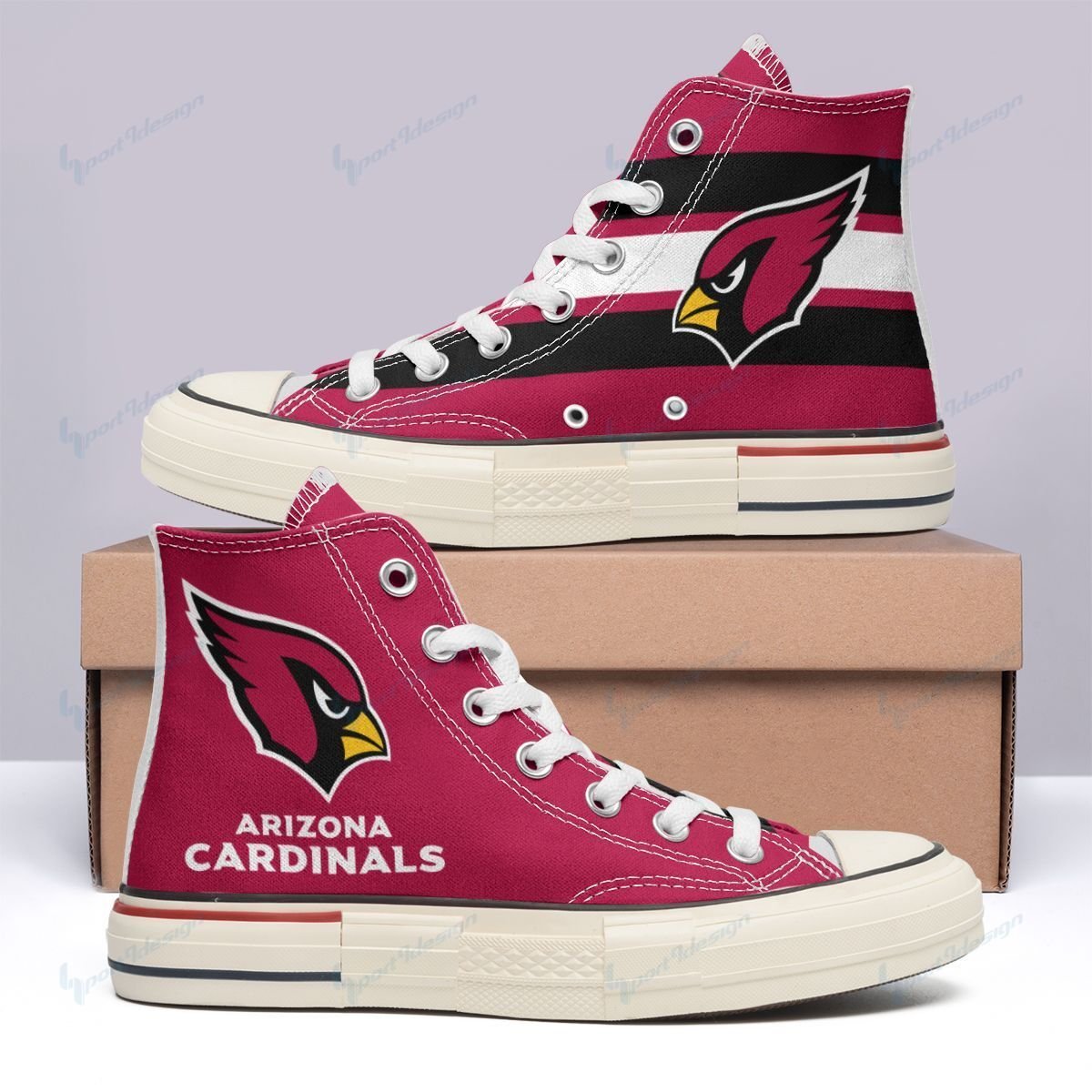 Arizona Cardinals New High Top Canvas Shoes 19