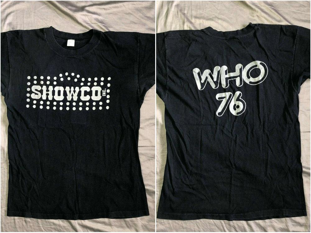 Vintage The Who Showco 1976 Concert T Shirt 70s Tour Tee Original Keith Moon