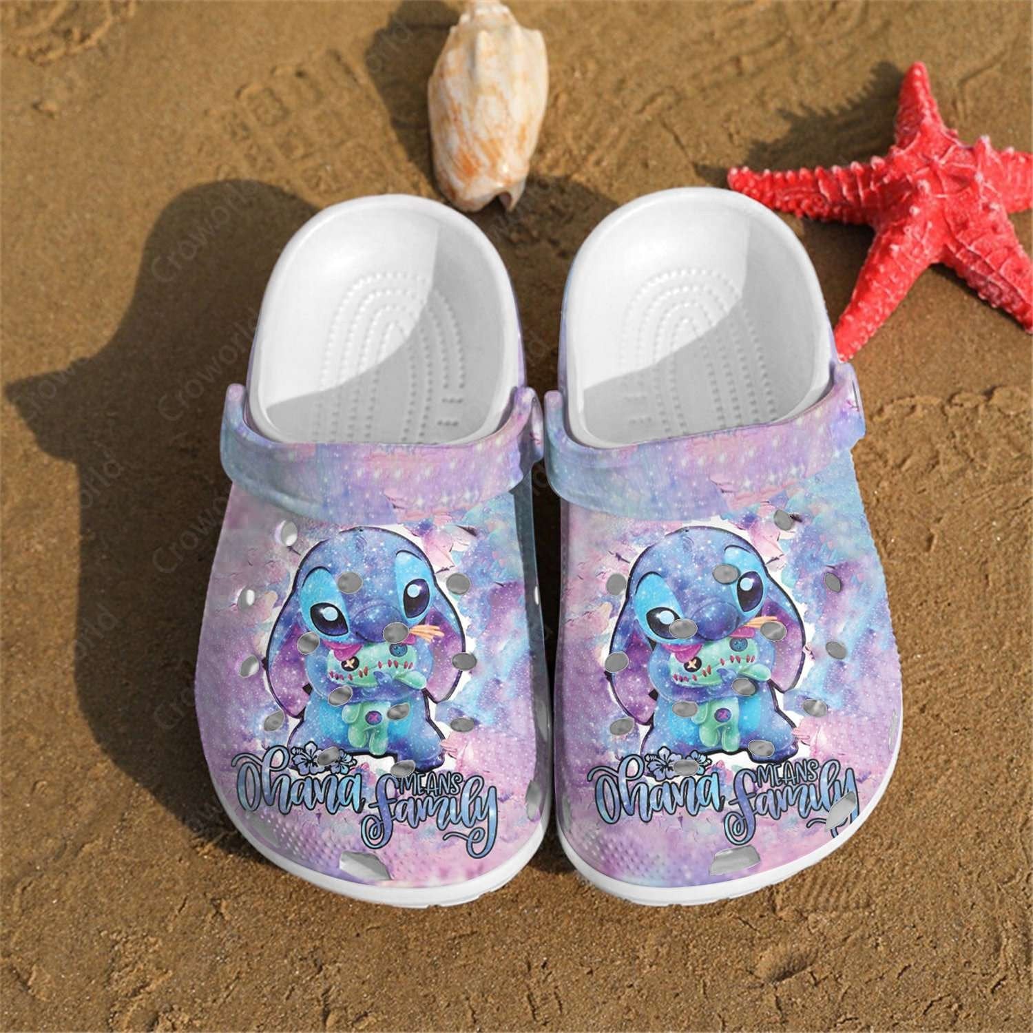 Unique Lilo & Stitch Gift For Fan Classic Water Rubber 3D Crocband Clog