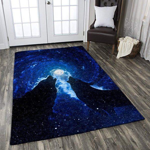 Wolf Art Home Decor Rectangle Area Rug 57