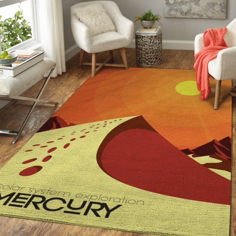 Mercury travel Art – Space Exploration Area Rug Carpet