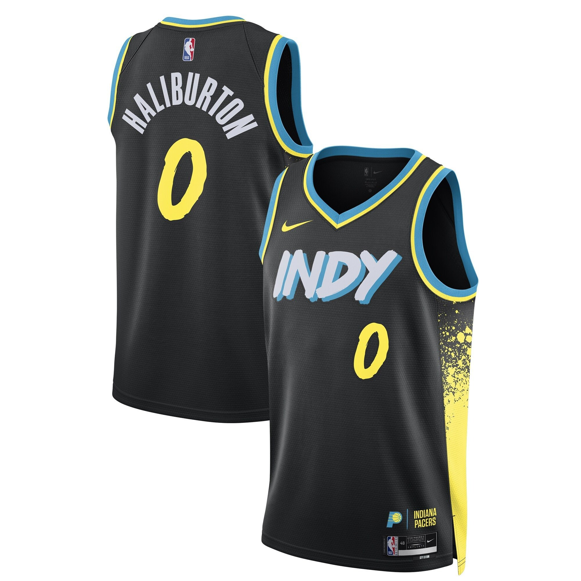 Tyrese Haliburton Indiana Pacers 2023/24 Swingman City Edition Jersey – All Stitched