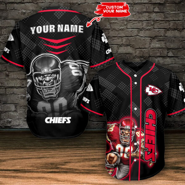 Kansas City Chiefs Personalized Baseball Jersey Bg384