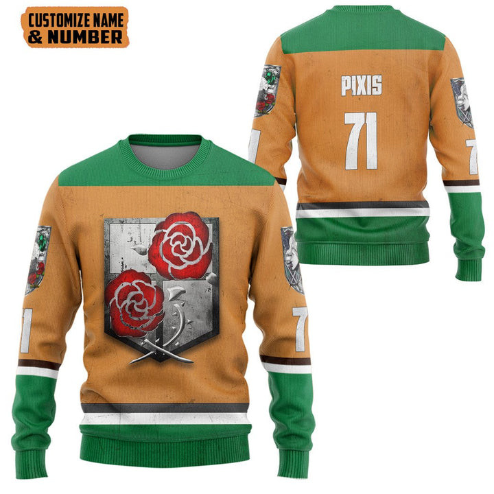 Personalized Attack On Titan The Stationary Guard Ugly Christmas Sweater – All Over Print 3D Sweater