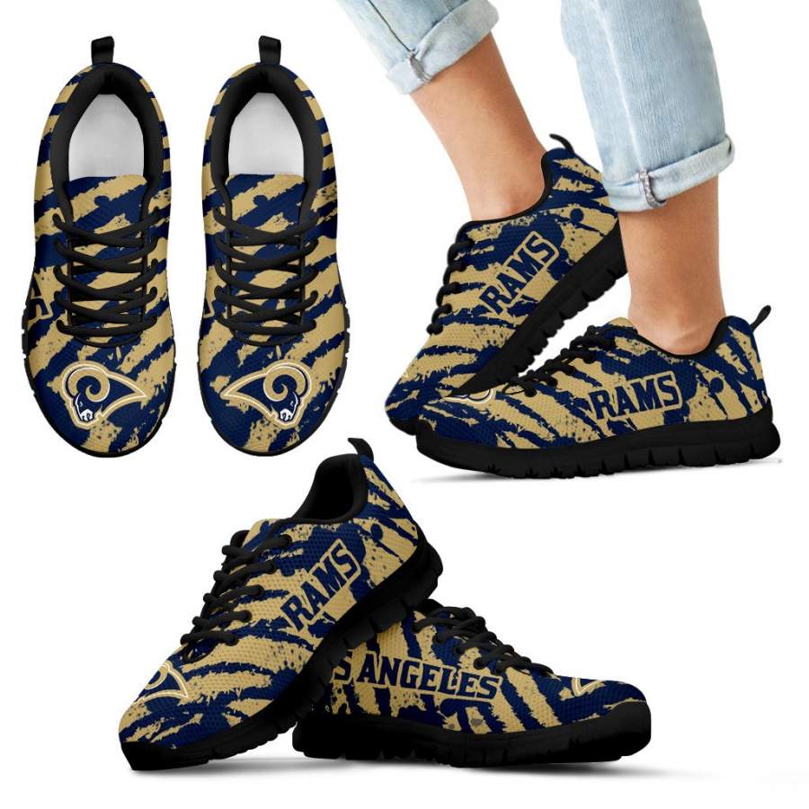 Stripes Pattern Print Los Angeles Rams Sneakers