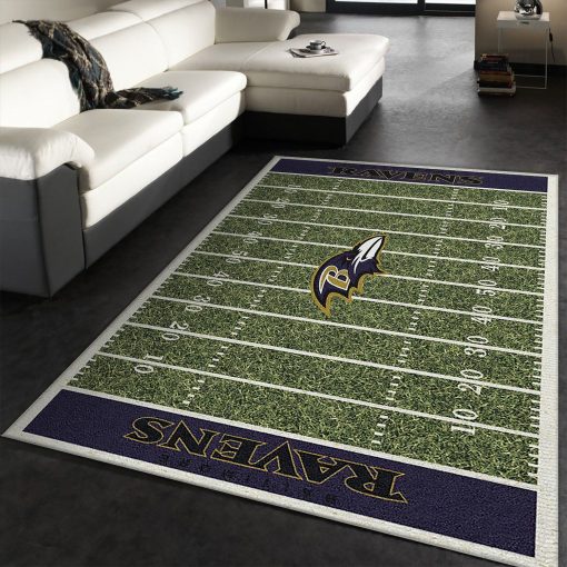 Baltimore Ravens Rug Football Rug All Over Print Logo Custom Area Rug Carpet Full Sizes Home Living Rug Carpet Decor