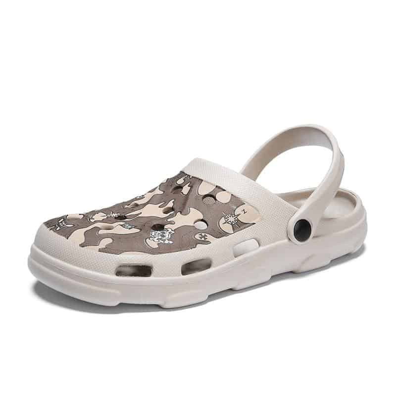 Camo White Sandals Crocks – Hole Shoes Crok Clogs Gifts For Men Women Birthday Gifts Ideas