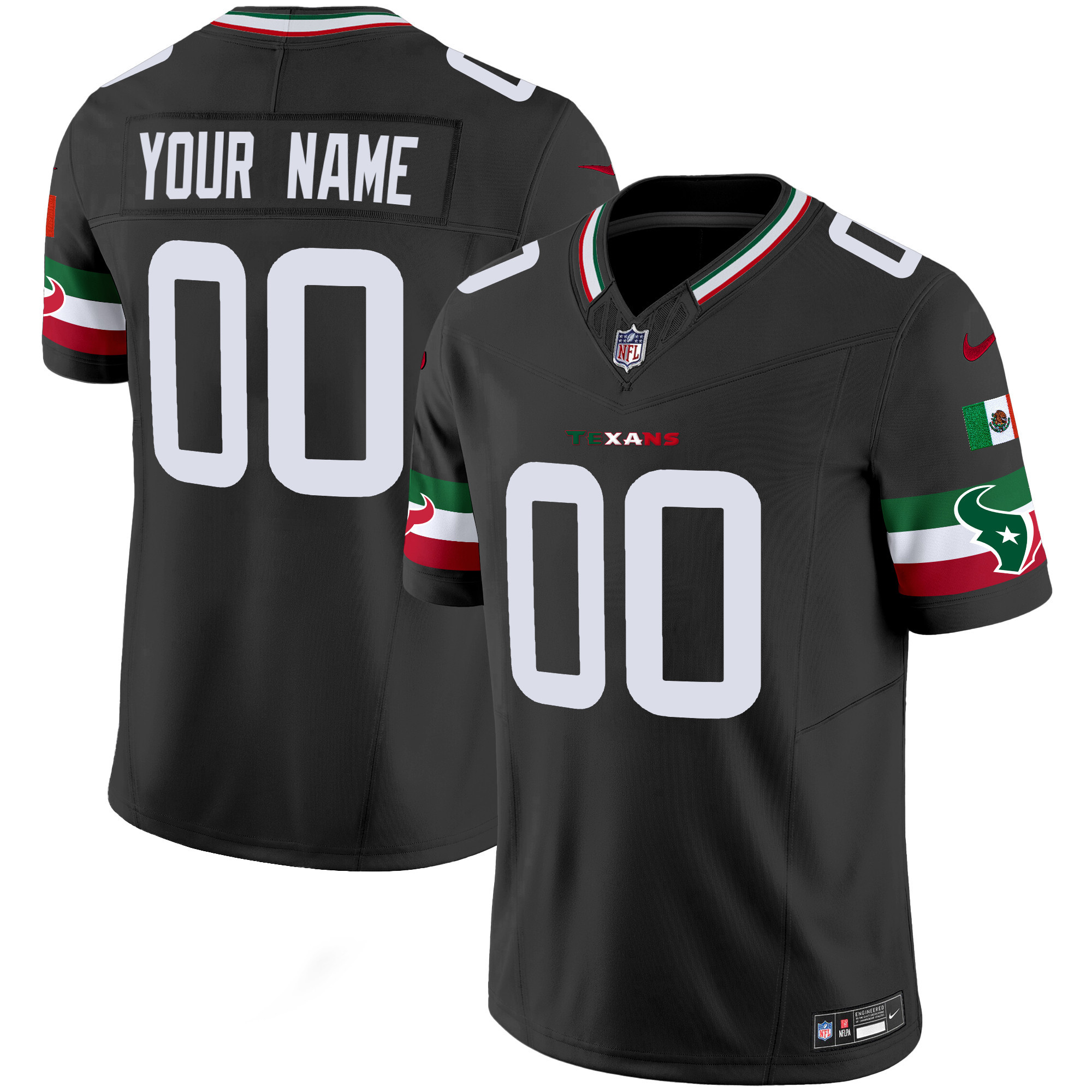 Houston Texans Mexico Vapor Limited Custom Jersey – All Stitched