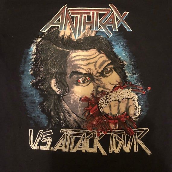 Vintage 1983 Anthrax U S Attack Tour Shirt