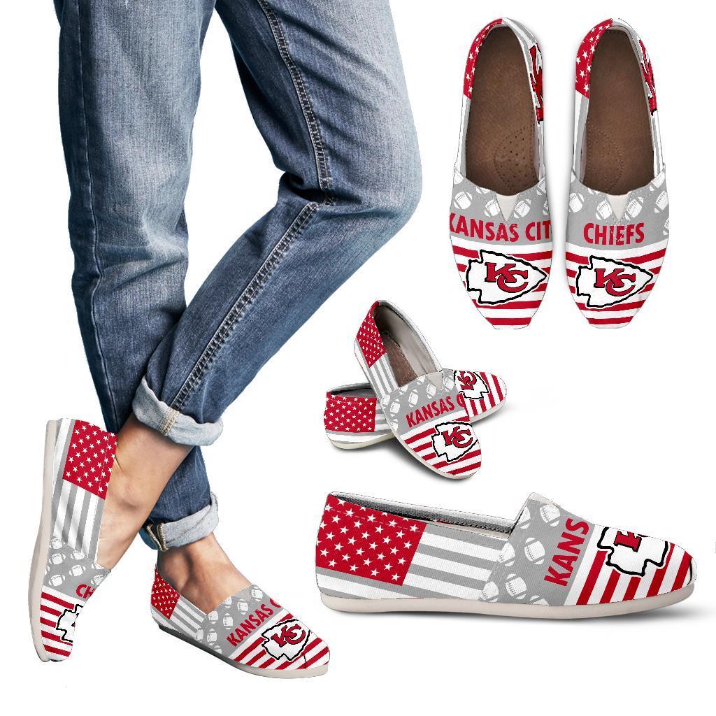 Proud of American Flag Kansas City Chiefs Casual Shoes