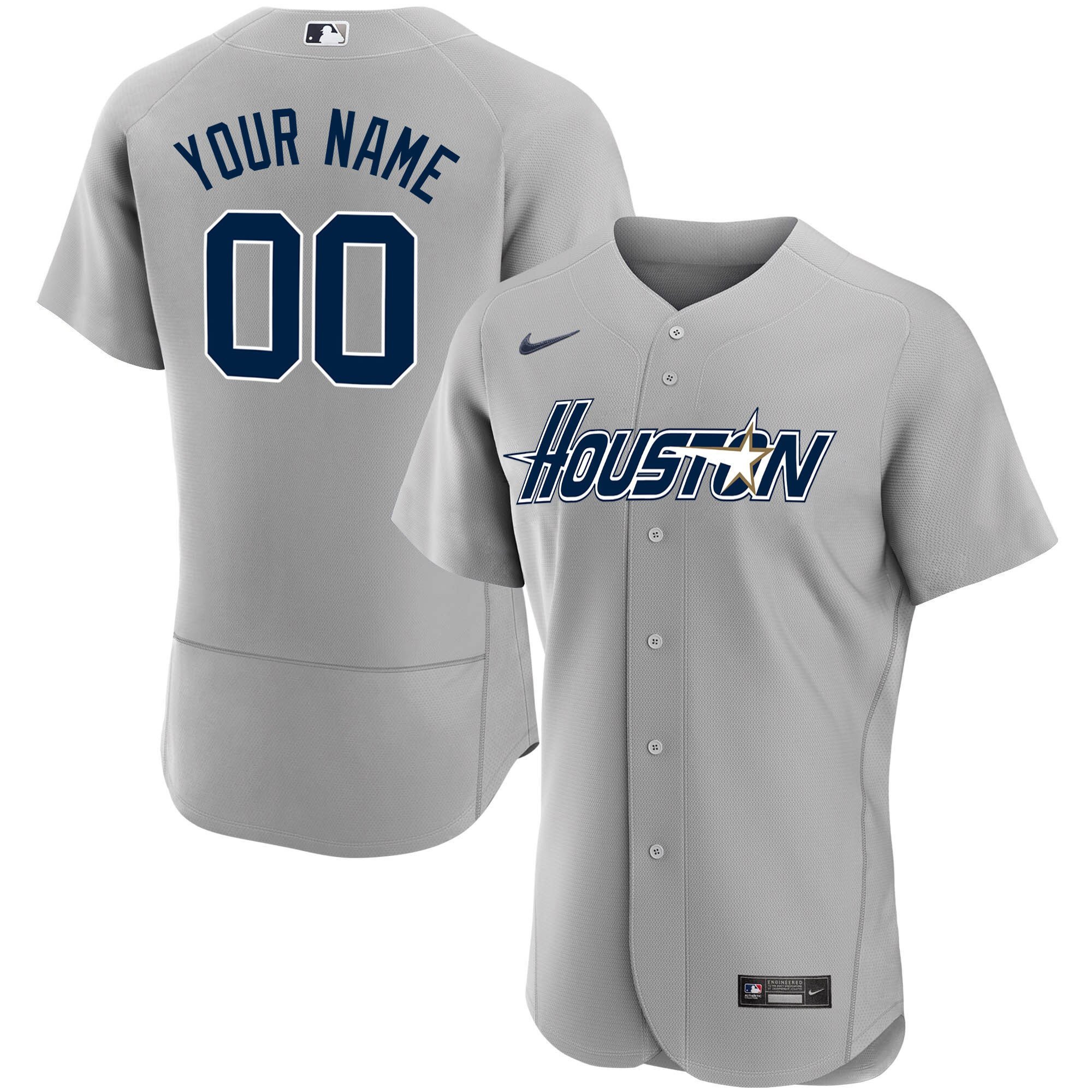 Astros Gray & Black Gold Special Custom Jersey – All Stitched